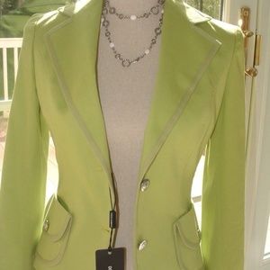 DOLCE & GABBANA GREEN BLAZER JACKET NWT 38 ITALY